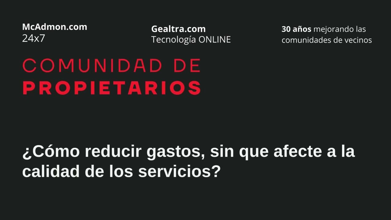 reducir gastos de la comunidad de propietarios